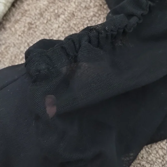 Buff Bunny Black Mesh Zip Up Crop Jacket - Picture 3 of 4